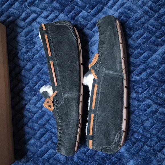 UGG Dakota Black Suede Slippers Size 8, New In Box! - Picture 8 of 16